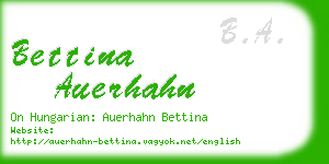 bettina auerhahn business card